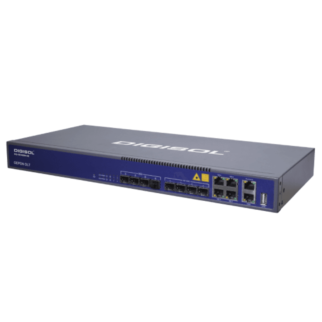 Digisol DG-GO4204-8E front view showing ports